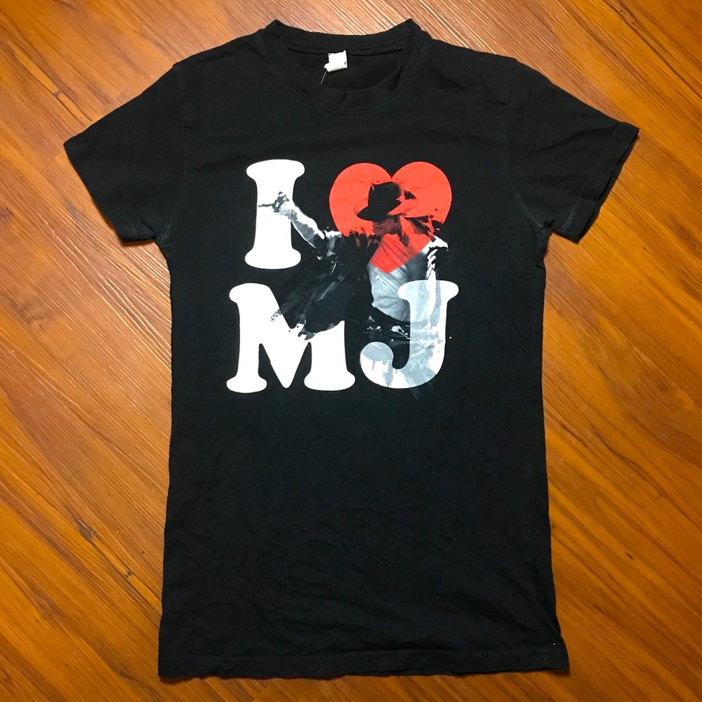Tultex Michael Jackson “I Love MJ” Graphic Tee Lrg